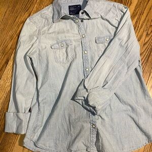 American Eagle Outfitters Blue Button Down Shirt